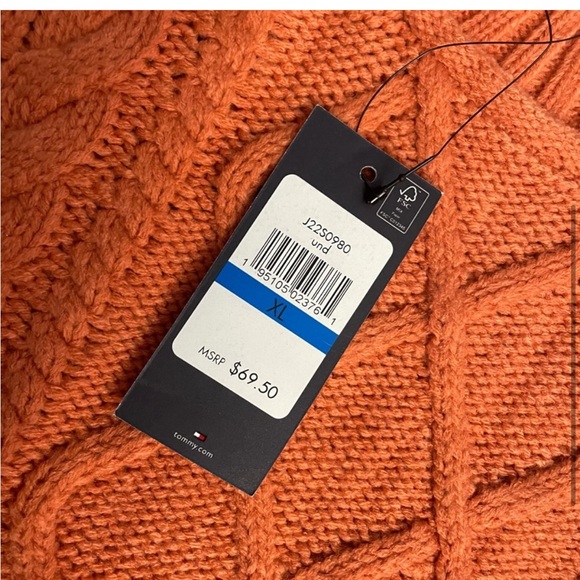 Tommy Hilfiger Orange Cable Knit Sweater - Picture 5 of 6